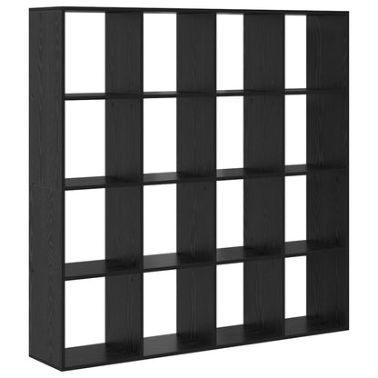 Book Cabinet Black Oak 137.5 x 29 x 137.5 cm Engineered Wood