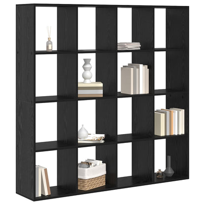 Book Cabinet Black Oak 137.5 x 29 x 137.5 cm Engineered Wood