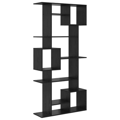 Book Cabinet Black Oak 92 x 29 x 188 cm Engineered Wood