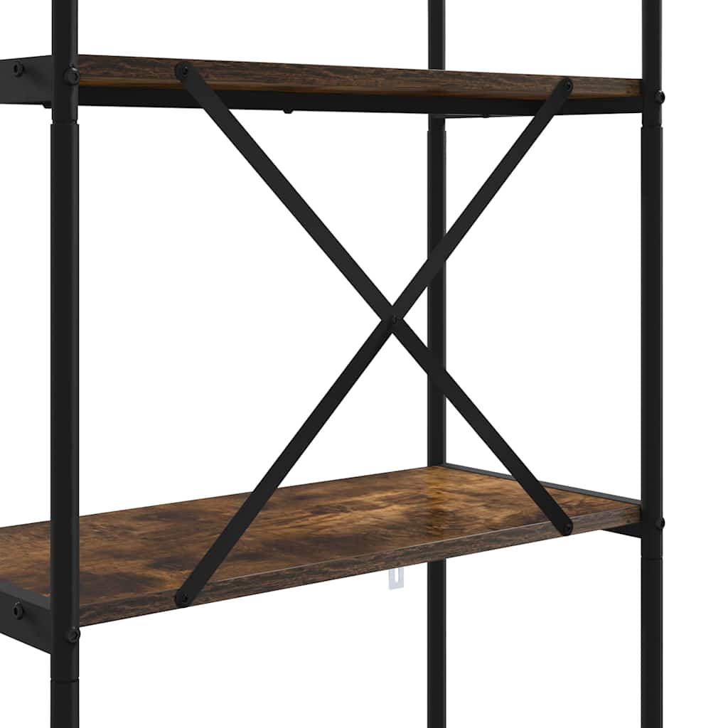 Bookshelf Smoked Oak 80 x 30 x 183 cm Engineered wood