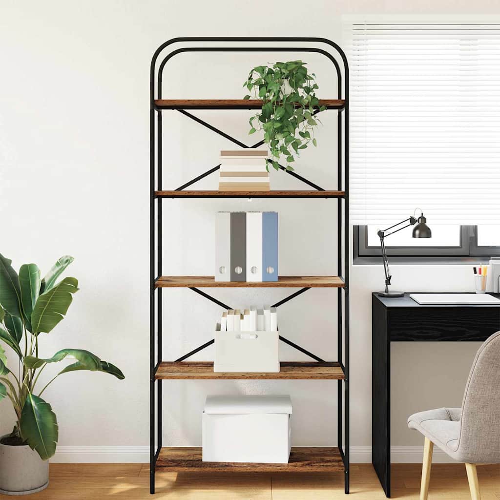 Bookshelf Old Wood 80 x 30 x 183 cm Engineered wood