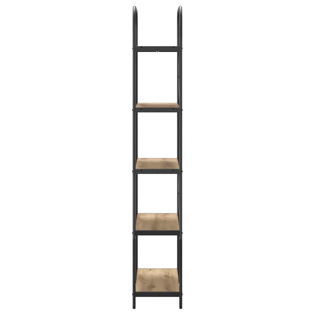 Bookshelf 5-Tier 80 x 30 x 183 cm Engineered wood Artisan Oak