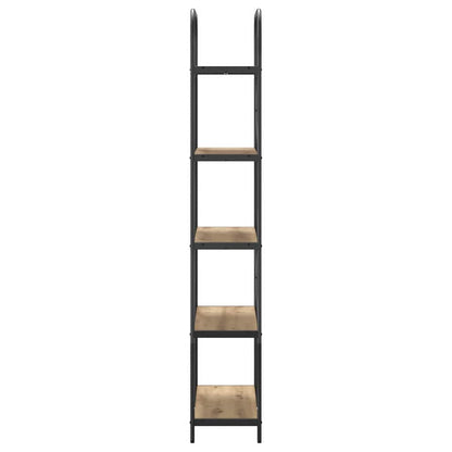 Bookshelf 5-Tier 80 x 30 x 183 cm Engineered wood Artisan Oak