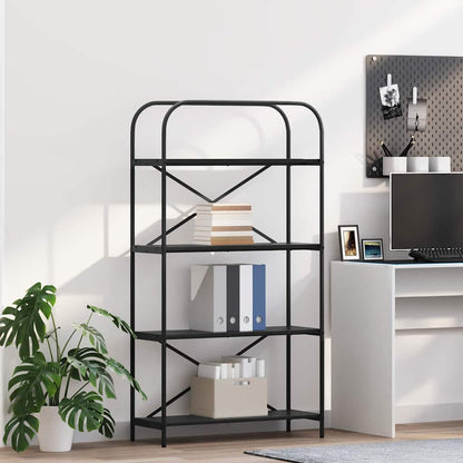 Bookshelf Black Oak 80 x 30 x 146 cm Engineered wood