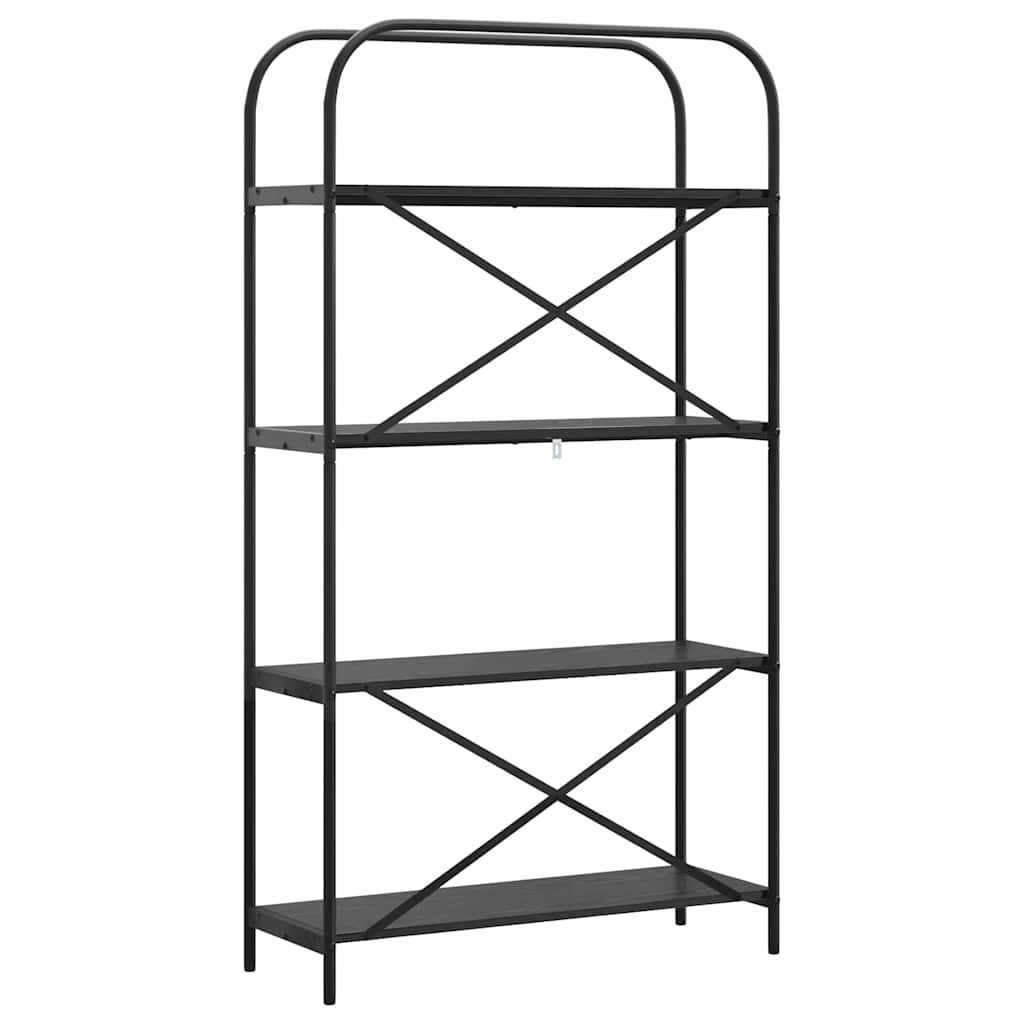 Bookshelf Black Oak 80 x 30 x 146 cm Engineered wood
