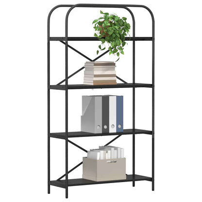 Bookshelf Black Oak 80 x 30 x 146 cm Engineered wood
