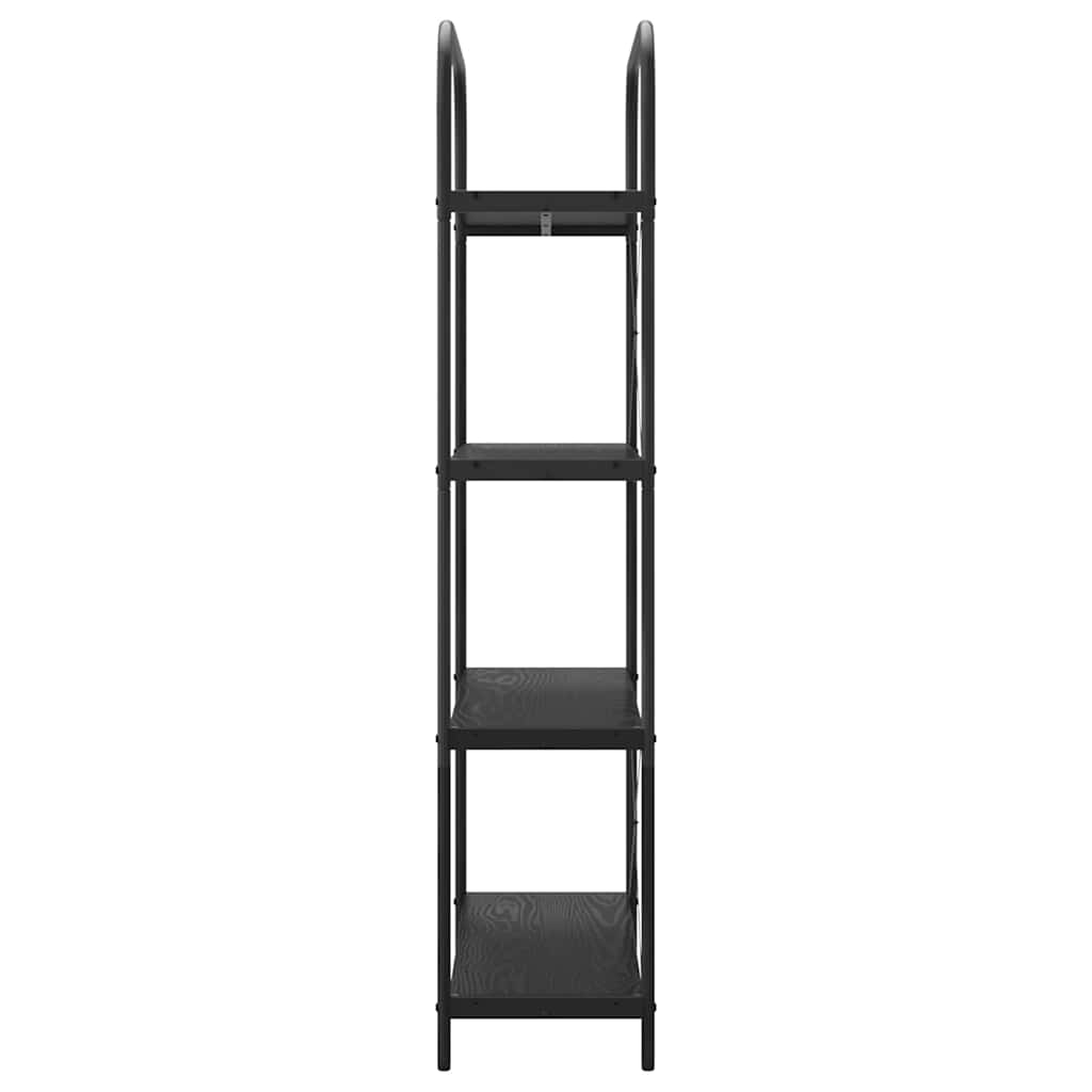 Bookshelf Black Oak 80 x 30 x 146 cm Engineered wood