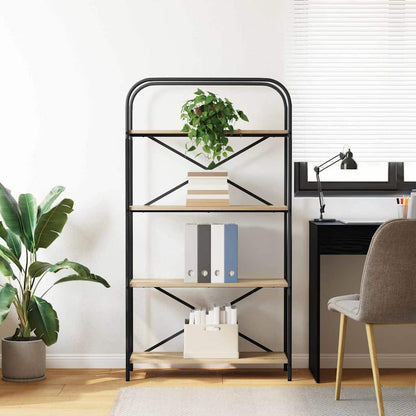 Bookshelf Sonoma Oak 80 x 30 x 146 cm Engineered wood