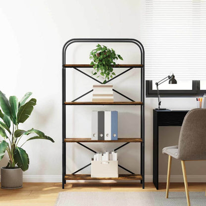 Bookshelf Smoked Oak 80 x 30 x 146 cm Engineered wood