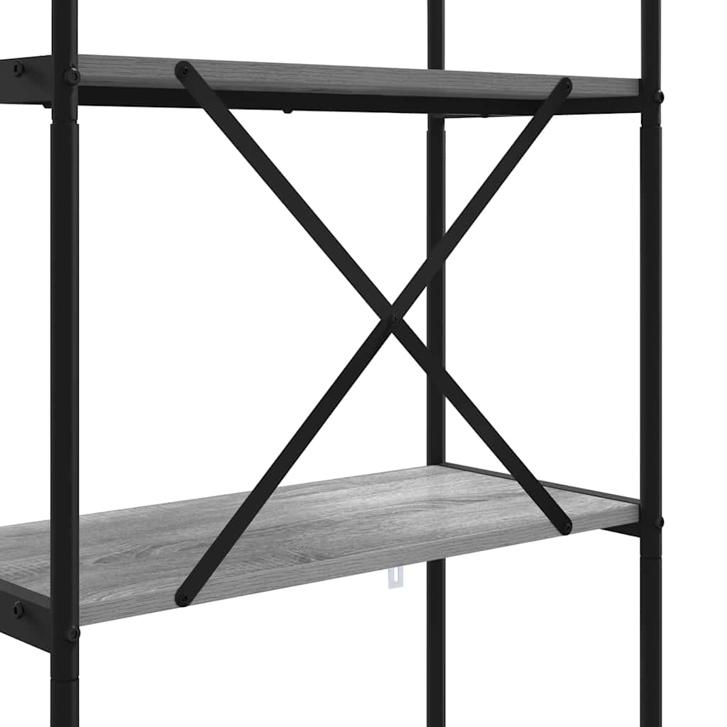 Bookshelf Grey Sonoma 80 x 30 x 146 cm Engineered wood