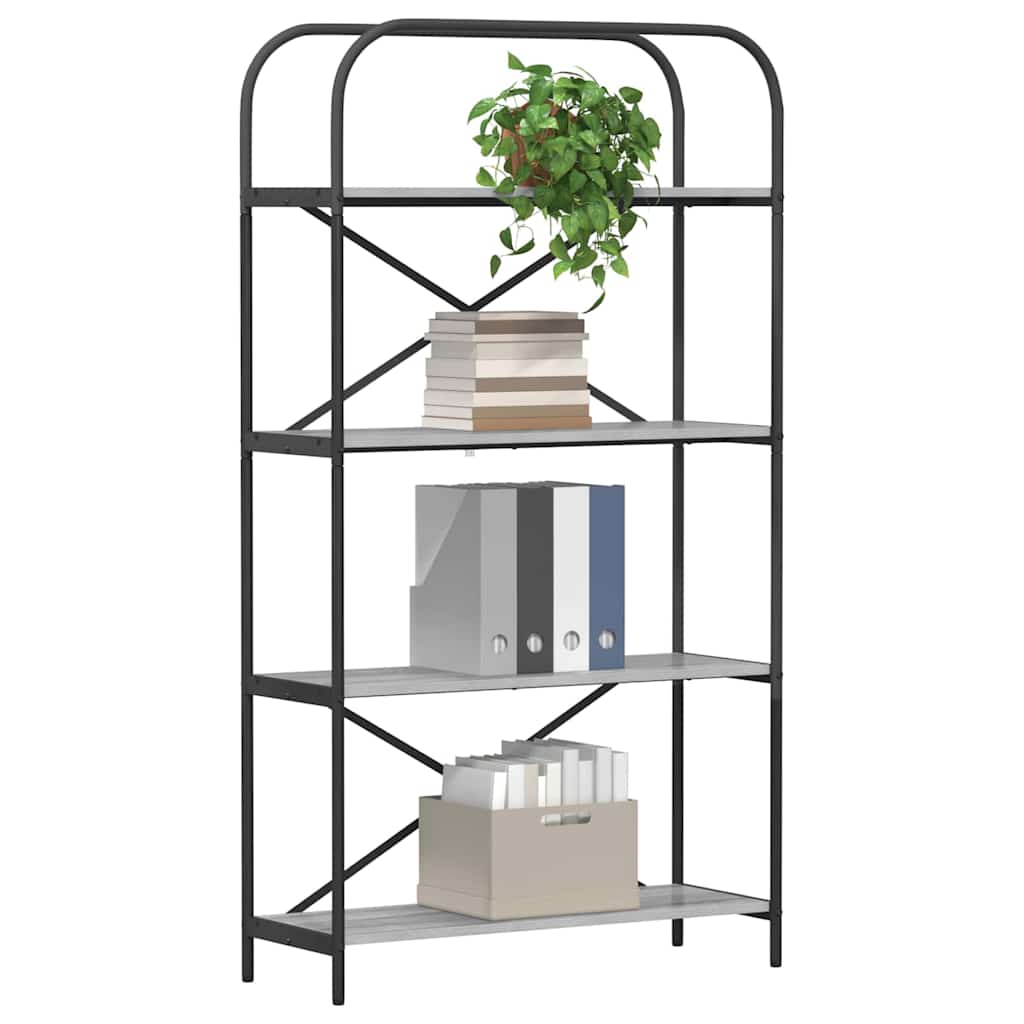 Bookshelf Grey Sonoma 80 x 30 x 146 cm Engineered wood