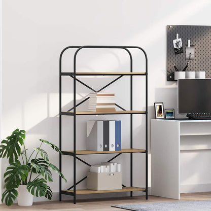 Bookshelf 4-Tier 80 x 30 x 146 cm Engineered wood Artisan Oak