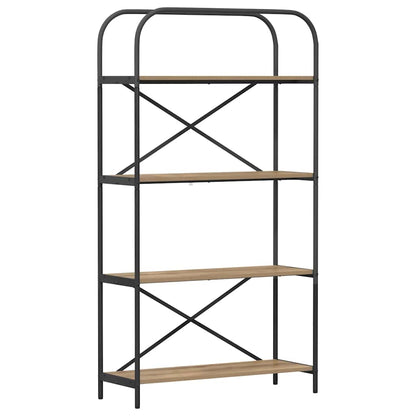 Bookshelf 4-Tier 80 x 30 x 146 cm Engineered wood Artisan Oak
