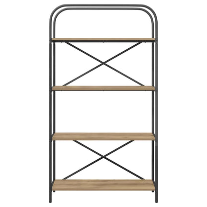 Bookshelf 4-Tier 80 x 30 x 146 cm Engineered wood Artisan Oak