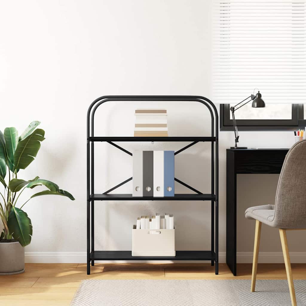 Bookshelf Black Oak 80 x 30 x 109 cm Engineered wood