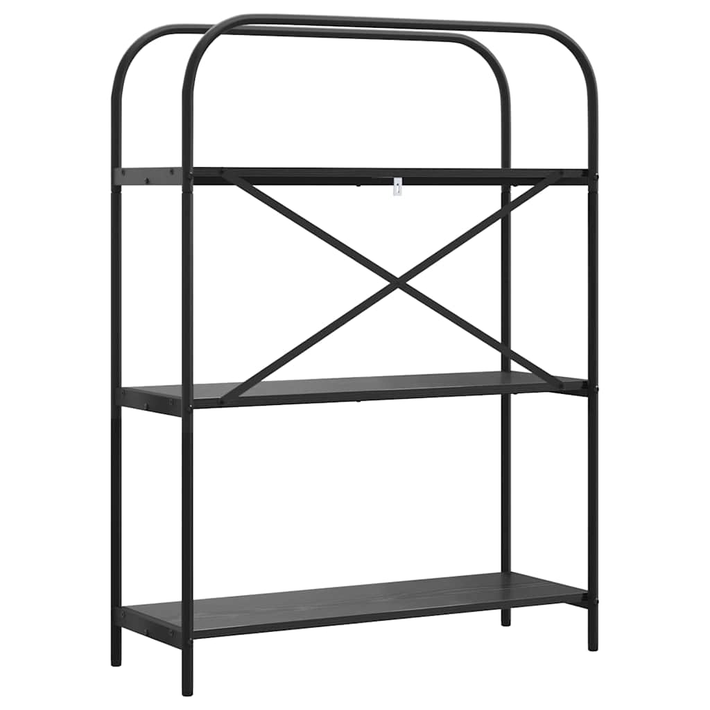 Bookshelf Black Oak 80 x 30 x 109 cm Engineered wood