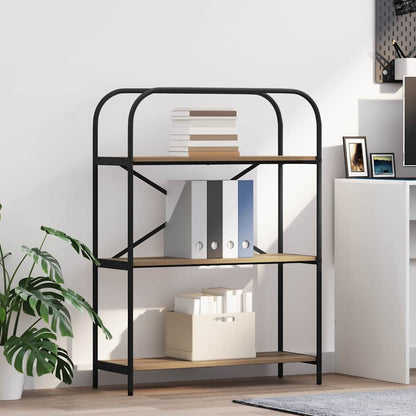 Bookshelf 3-Tier 80 x 30 x 109 cm Engineered wood Artisan Oak