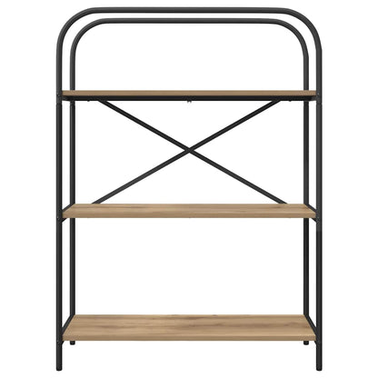 Bookshelf 3-Tier 80 x 30 x 109 cm Engineered wood Artisan Oak