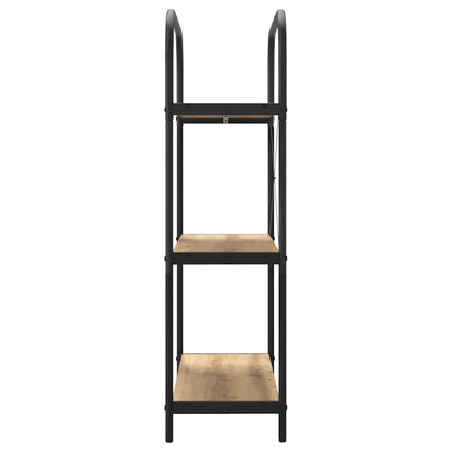 Bookshelf 3-Tier 80 x 30 x 109 cm Engineered wood Artisan Oak
