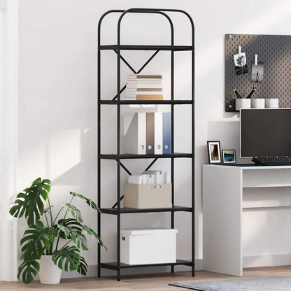 Bookshelf Black Oak 60 x 30 x 183 cm Engineered wood