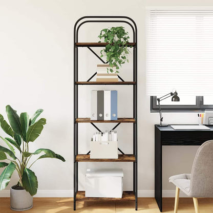 Bookshelf Smoked Oak 60 x 30 x 183 cm Engineered wood