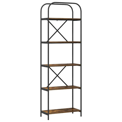 Bookshelf Smoked Oak 60 x 30 x 183 cm Engineered wood