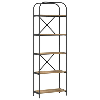 Bookshelf 5-Tier 60 x 30 x 183 cm Engineered wood Artisan Oak