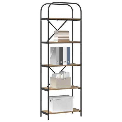 Bookshelf 5-Tier 60 x 30 x 183 cm Engineered wood Artisan Oak