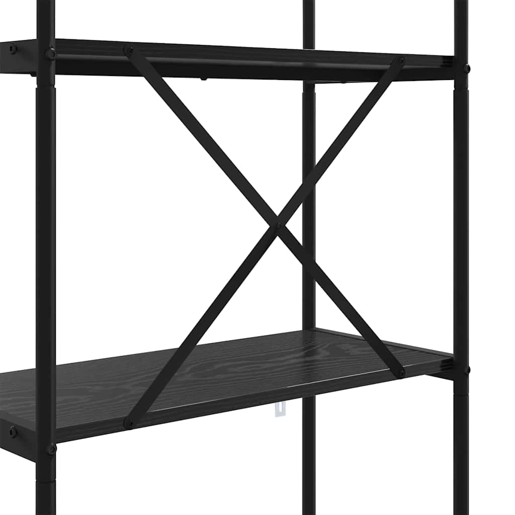 Bookshelf Black Oak 60 x 30 x 146 cm Engineered wood