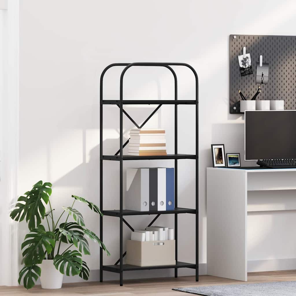 Bookshelf Black Oak 60 x 30 x 146 cm Engineered wood