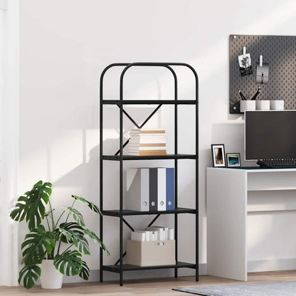 Bookshelf Black Oak 60 x 30 x 146 cm Engineered wood