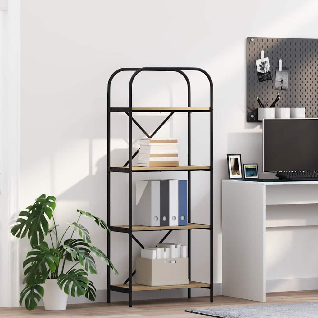 Bookshelf Sonoma Oak 60 x 30 x 146 cm Engineered wood