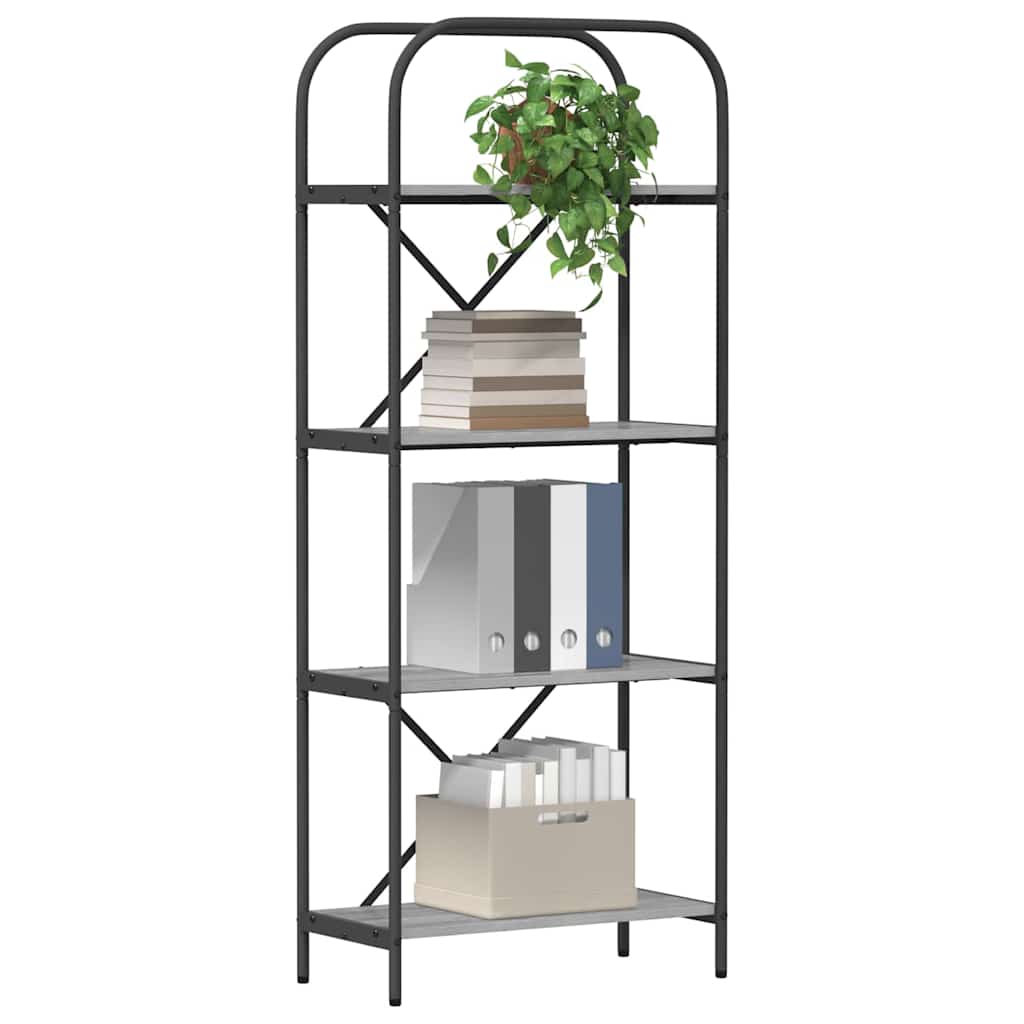 Bookshelf Grey Sonoma 60 x 30 x 146 cm Engineered wood