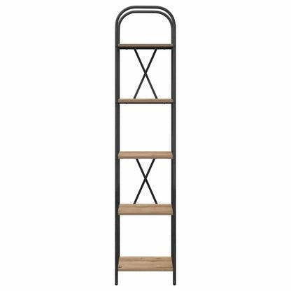 Bookshelf 5-Tier 40 x 30 x 183 cm Engineered wood Artisan Oak