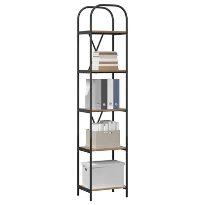 Bookshelf 5-Tier 40 x 30 x 183 cm Engineered wood Artisan Oak