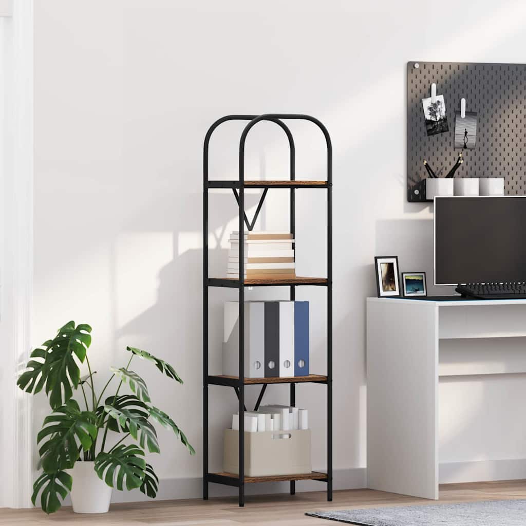 Bookshelf Smoked Oak 40 x 30 x 146 cm Engineered wood