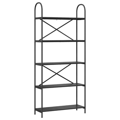 Bookshelf Black Oak 80 x 30 x 183 cm Engineered wood