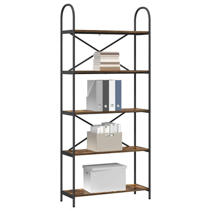 Bookshelf Smoked Oak 80 x 30 x 183 cm Engineered wood