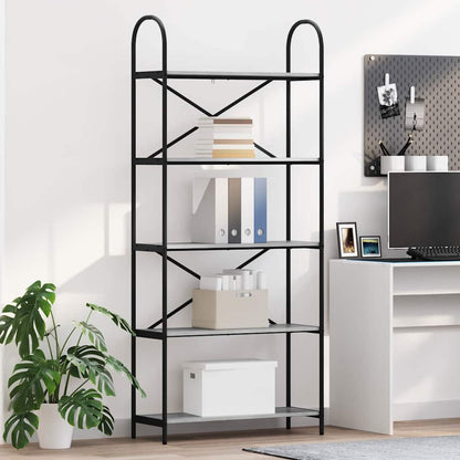 Bookshelf Grey Sonoma 80 x 30 x 183 cm Engineered wood