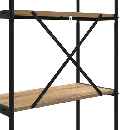Bookshelf 5-Tier 80 x 30 x 183 cm Engineered wood Artisan Oak