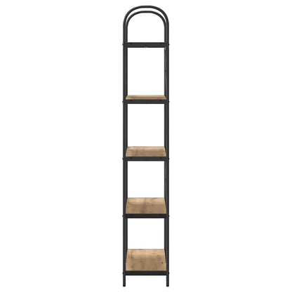 Bookshelf 5-Tier 80 x 30 x 183 cm Engineered wood Artisan Oak