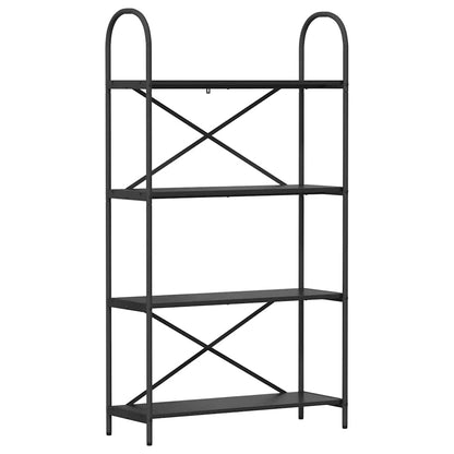 Bookshelf Black Oak 80 x 30 x 146 cm Engineered wood