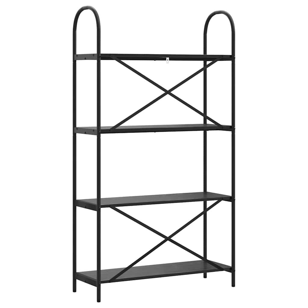 Bookshelf Black Oak 80 x 30 x 146 cm Engineered wood