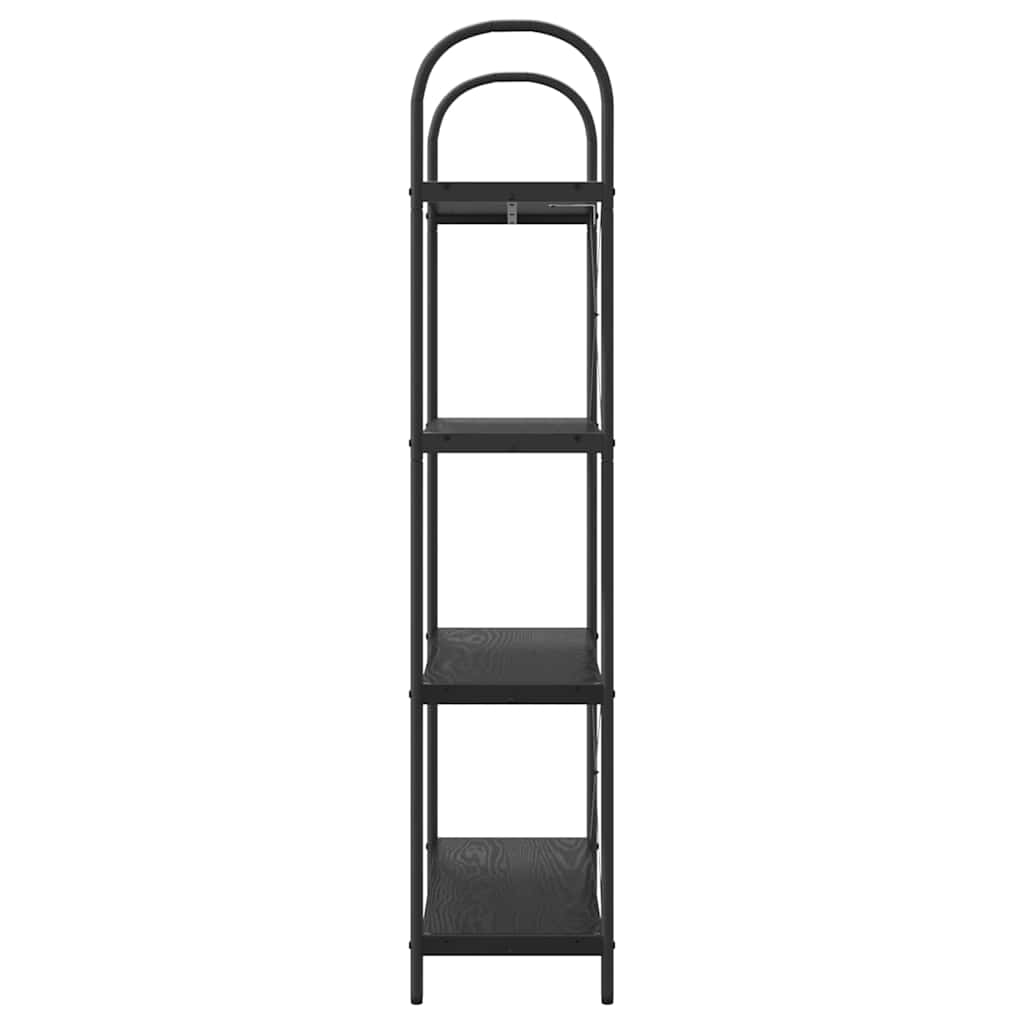 Bookshelf Black Oak 80 x 30 x 146 cm Engineered wood