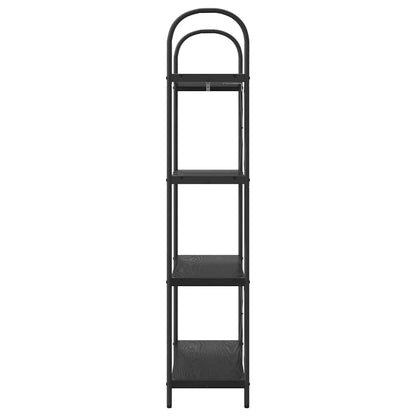 Bookshelf Black Oak 80 x 30 x 146 cm Engineered wood