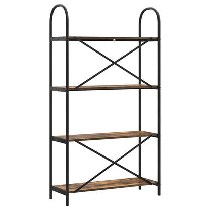 Bookshelf Smoked Oak 80 x 30 x 146 cm Engineered wood