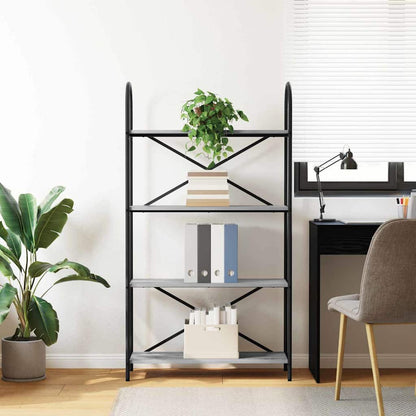 Bookshelf Grey Sonoma 80 x 30 x 146 cm Engineered wood