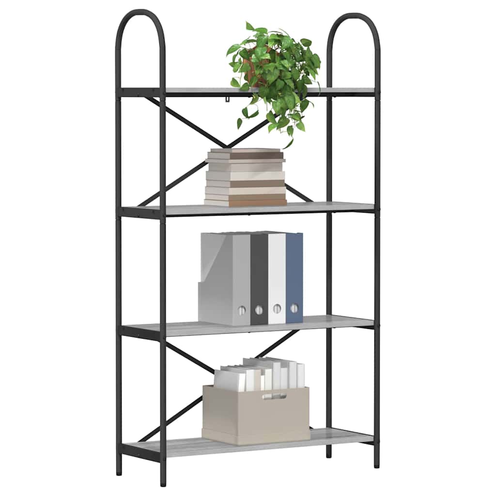 Bookshelf Grey Sonoma 80 x 30 x 146 cm Engineered wood