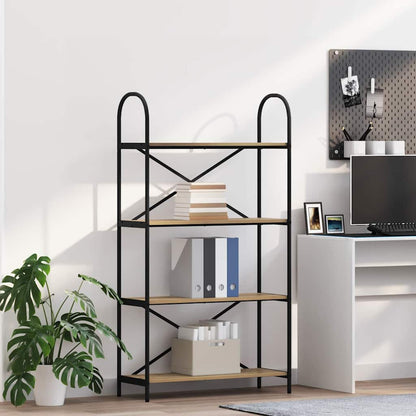 Bookshelf 4-Tier 80 x 30 x 146 cm Engineered wood Artisan Oak