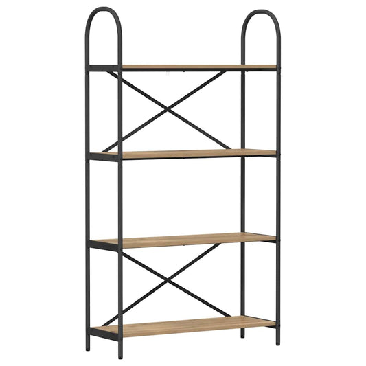 Bookshelf 4-Tier 80 x 30 x 146 cm Engineered wood Artisan Oak